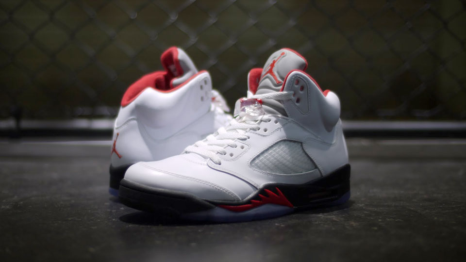 Air Jordan 5 WHITE-FIRE RED-BLACK-Retro 2013 Air Jordan 5 WHITE-FIRE RED-BLACK-Retro 2013