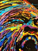 Flow - Cri - Dripping acrylique sur toile - 100x73 cm