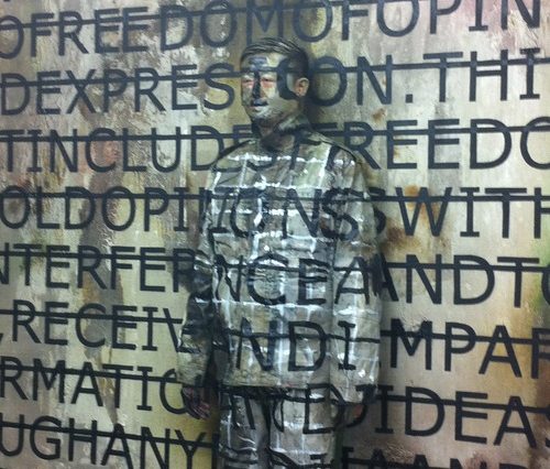Performance Liu Bolin X Rero @ Blackslash Gallery - VALDAN©2012–2013