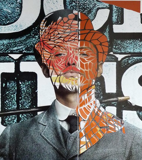 Thom Thom Papier découpé marouflé sur toile