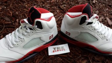 Air Jordan 5 white Fire Red black retro 2013