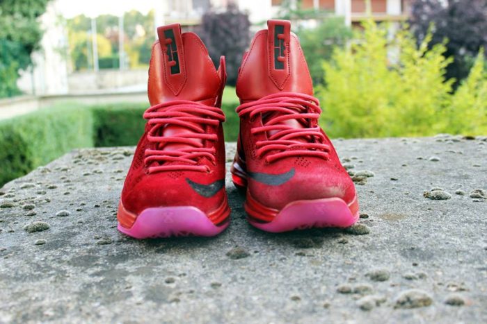 Customisation RudeBoy Lebron Red Suede