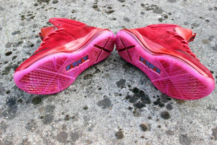 Customisation RudeBoy Lebron Red Suede