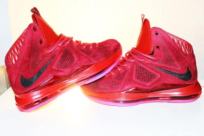 Customisation RudeBoy Lebron Red Suede