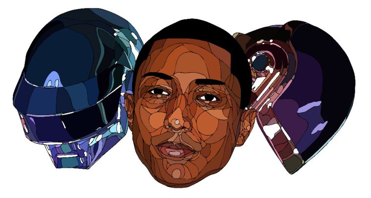 Shaz-Art-Daft-Punk-Pharrel-Wiliams-Illustration