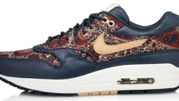 Air Max 1 trainers from the Nike X Liberty collection blue