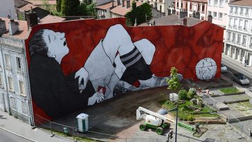 Nouvelle Oeuvre Street-Art du duo Ella Pitr à Saint-Etienne