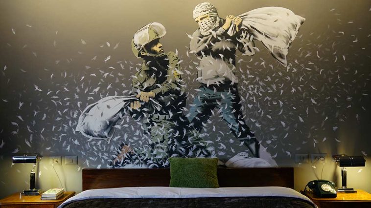 Banksy Hotel Walled Off Bethlehem Cisjordanie