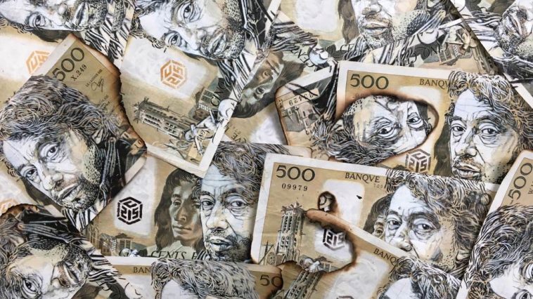 Pochoir C215 Gainsbourg Billet 500 francs