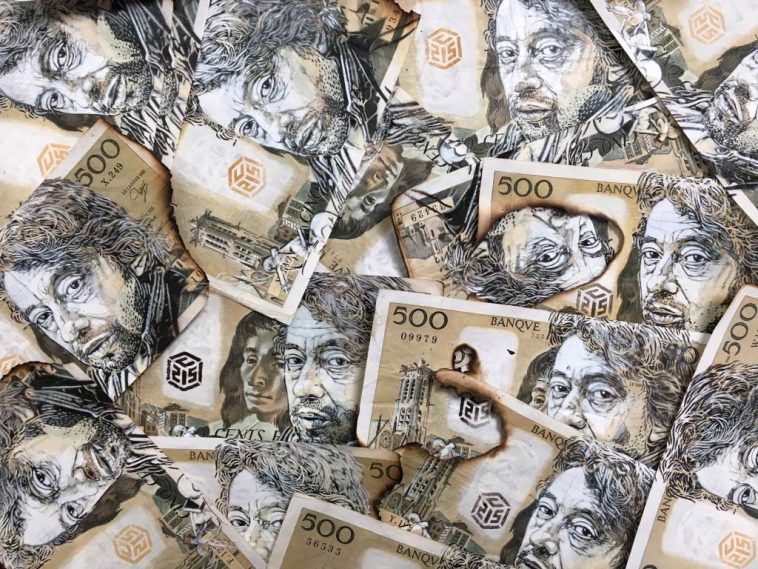 Pochoir C215 Gainsbourg Billet 500 francs