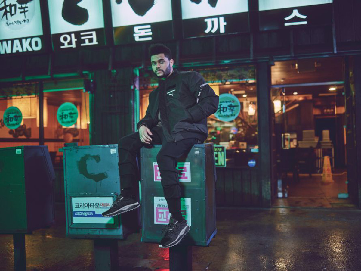 Sneakers Puma TSUGI KORI portée par THE WEEKND