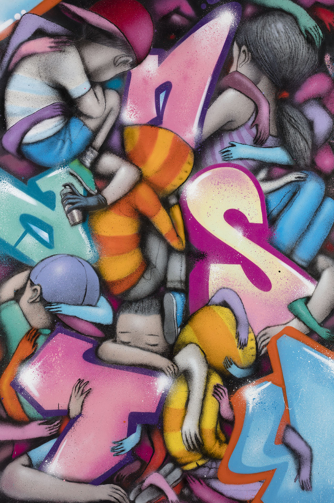 Toile de Nasty et Seth Lost in letters