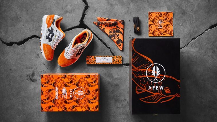 Afew x BEAMS x Asics Tiger Gel Lyte 3 Orange Koi