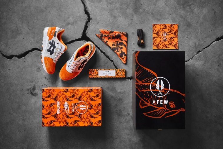 Afew x BEAMS x Asics Tiger Gel Lyte 3 Orange Koi