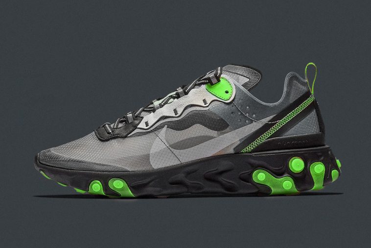 Sneakers NIke React Element 87 NEON