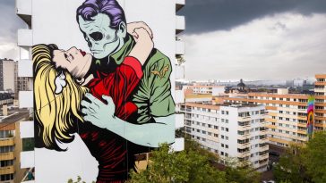DFace Fresque Mur Street Art Paris 13