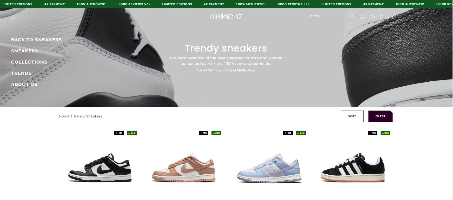 Kikikickz site sneakers resell